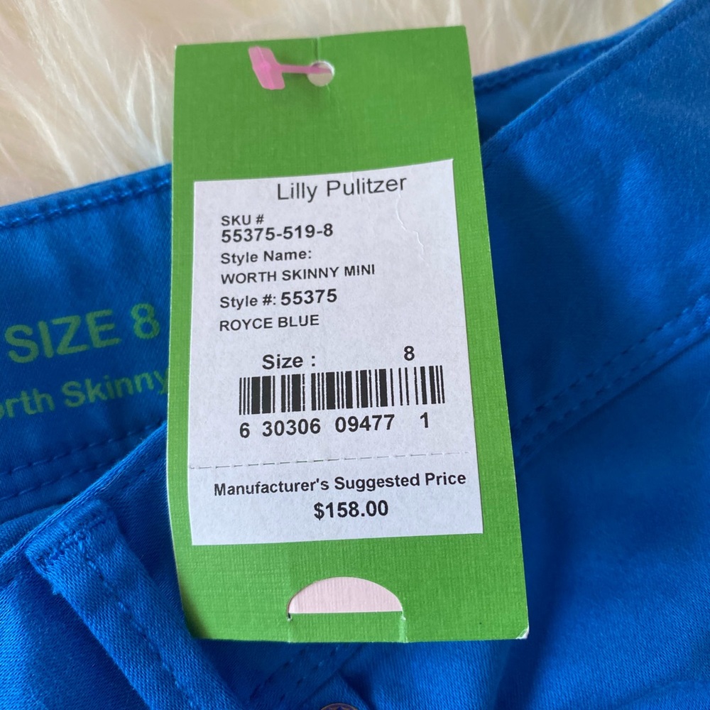 NWT. Lilly Pulitzer Skinny Mini Blue Jeans - Picture 5 of 5